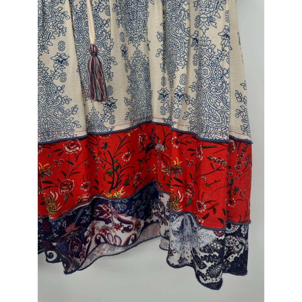 John Mark Womens Patchwork Embroidered Tassel Tun… - image 8